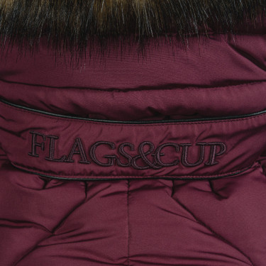 Parka larga Pakaa Flags & Cup mujer Burdeos