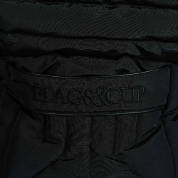 Parka larga Pakaa Flags & Cup mujer Negro