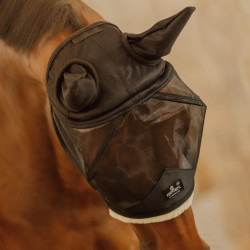 Máscaras anti-moscas Kentucky Skin Friendly con orejas Negro
