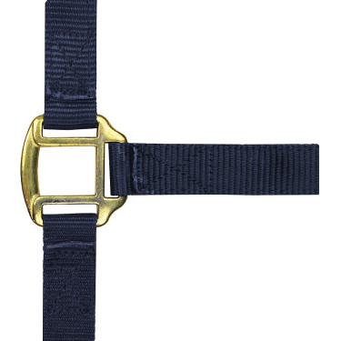 Cabezada de nylon forrada de cuero Cabezada de nylon forrada de cuero