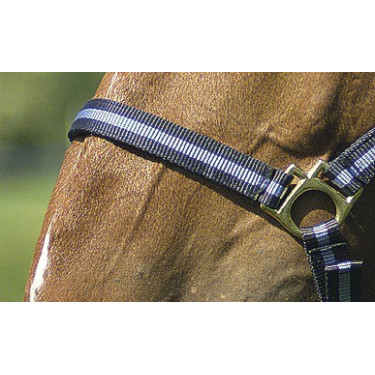 Cabezada de nylon forrada de cuero Cabezada de nylon forrada de cuero