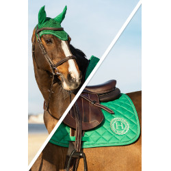 Alfombra Sunny y gorro Funny Harcour pack Verde / dorado claro