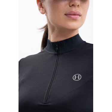 Polo Técnico Harcour Tess mujer Negro