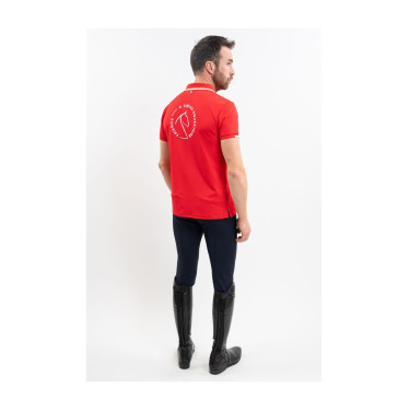 Polo Harcour Dranse hombre Swiss Eequestrian Friends Roja Rojo