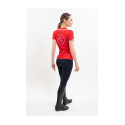 Polo Harcour Douve mujer Swiss Equestrian Friends Roja Rojo