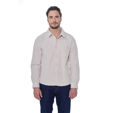 Camisa de terciopelo Harcour Shavi hombre Marfil Beige