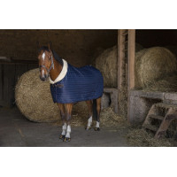 Manda de cuadra Equithème Teddy, forrada de borreguito sintético Azul marino