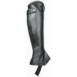 Polainas Mini Chaps Vivaldi Cuero Granulado T de T Negro