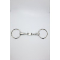 Muserola simple de doble articulación con enlace plano de 19 mm Harcour Acero inoxidable Gris