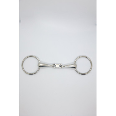 Muserola simple de doble articulación con enlace plano de 19 mm Harcour Acero inoxidable Gris