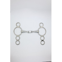 Mors Pessoa de 3 anillas doble rotura enlace plano 18 mm Harcour Acero inoxidable Gris