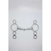 Muserola Pessoa 3 anillas 18 mm Harcour Acero inoxidable Gris