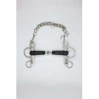 Mors Pelham de goma Harcour Acero inoxidable Gris