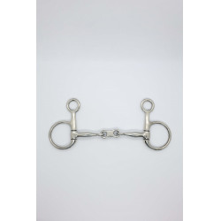 Mors Baucher doble rotura enlace plano 11mm Harcour Acero inoxidable Gris