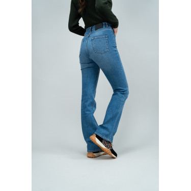 Jean Flare Harcour Juvo Vaquero Gris