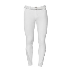Pantalón slim fit hombre Equestro Ridertechnology full grip Blanco