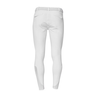 Pantalón slim fit hombre Equestro Ridertechnology full grip Blanco