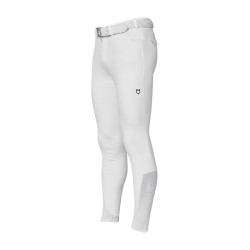 Pantalón slim fit hombre Equestro Ridertechnology full grip Blanco