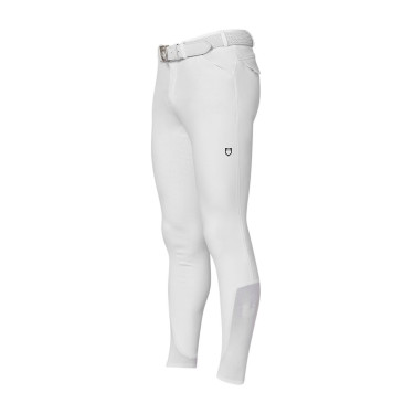 Pantalón slim fit hombre Equestro Ridertechnology full grip Blanco