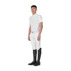 Pantalón slim fit hombre Equestro Ridertechnology full grip Blanco