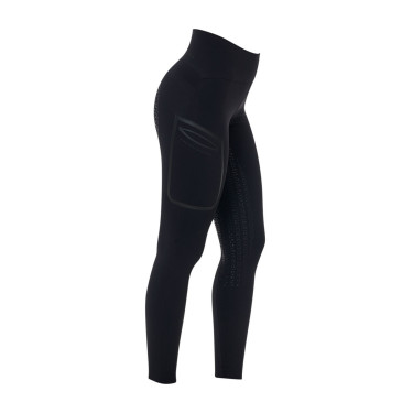 Leggings mujer Equestro Ridertechnology cintura alta full grip Negro