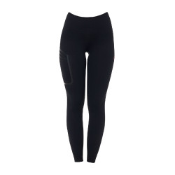 Leggings mujer Equestro Ridertechnology cintura alta full grip Negro