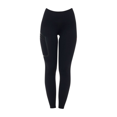Leggings mujer Equestro Ridertechnology cintura alta full grip Negro