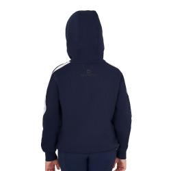 Sudadera de niña de algodón con capucha y cremallera frontal Americana marina Azul marino