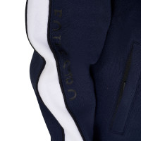 Sudadera de niña de algodón con capucha y cremallera frontal Americana marina Azul marino