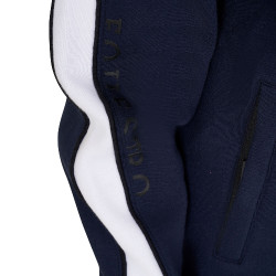 Sudadera de niña de algodón con capucha y cremallera frontal Americana marina Azul marino