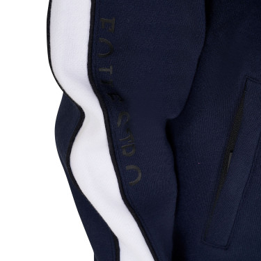 Sudadera de niña de algodón con capucha y cremallera frontal Americana marina Azul marino
