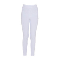 Leggings niña con decoraciones perforadas Blanco