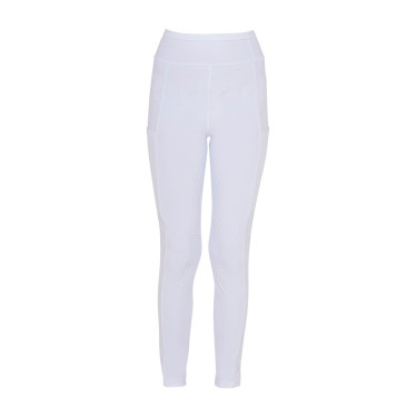 Leggings niña con decoraciones perforadas Blanco