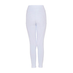 Leggings niña con decoraciones perforadas Blanco