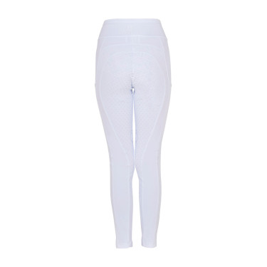 Leggings niña con decoraciones perforadas Blanco