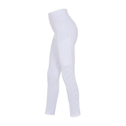 Leggings niña con decoraciones perforadas Blanco