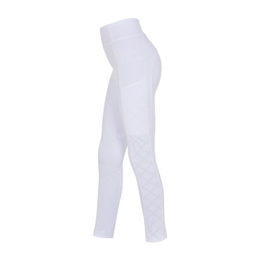Leggings niña con decoraciones perforadas Blanco