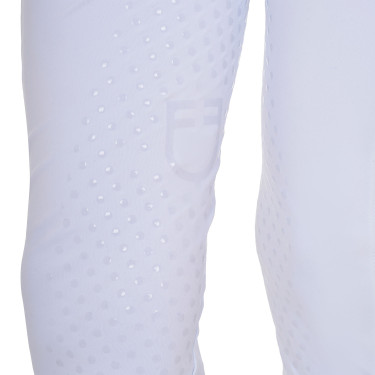 Leggings niña con decoraciones perforadas Blanco