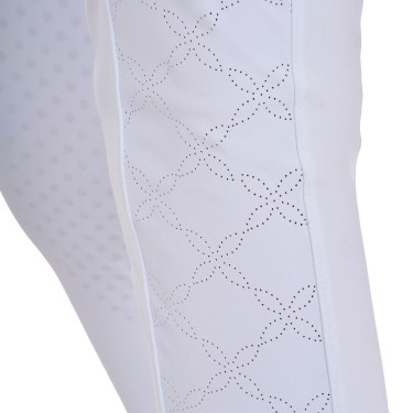 Leggings niña con decoraciones perforadas Blanco