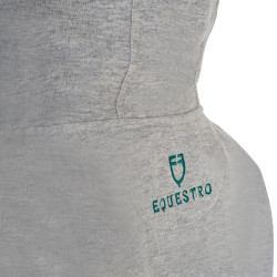 Sudadera infantil con capucha cremallera y letras efecto toalla