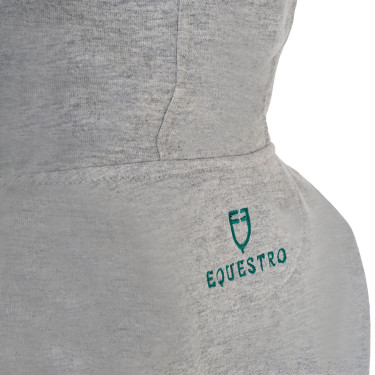 Sudadera infantil con capucha cremallera y letras efecto toalla
