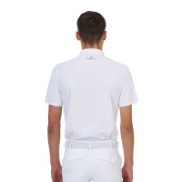 Polo de concurso para hombre Equestro Ridertechnology de manga corta con botones