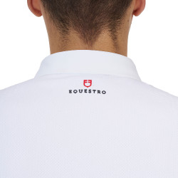Polo de concurso hombre Equestro Ridertechnology manga larga con botones