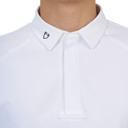 Polo de concurso hombre Equestro Ridertechnology manga larga con botones