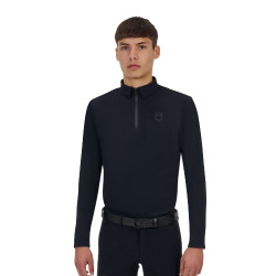 Polo da entrenamiento hombre Equestro Ridertechnology manga larga con cremallera