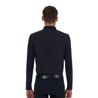 Polo da entrenamiento hombre Equestro Ridertechnology manga larga con cremallera