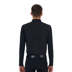 Polo da entrenamiento hombre Equestro Ridertechnology manga larga con cremallera