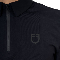 Polo da entrenamiento hombre Equestro Ridertechnology manga larga con cremallera