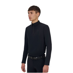 Polo da entrenamiento hombre Equestro Ridertechnology manga larga con cremallera