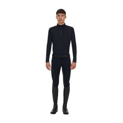 Polo da entrenamiento hombre Equestro Ridertechnology manga larga con cremallera